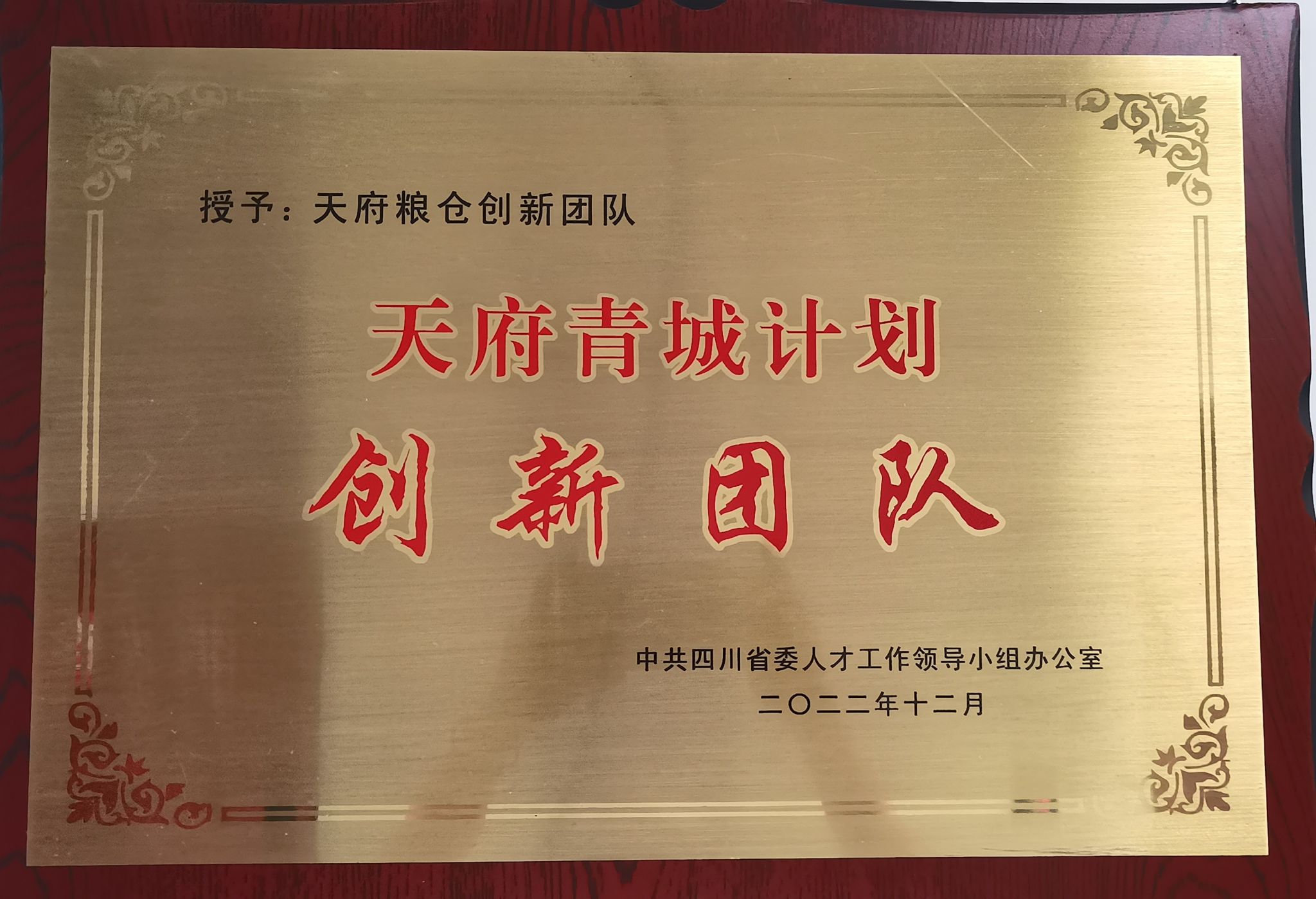 天府青城计划创新团队（2022年12月）